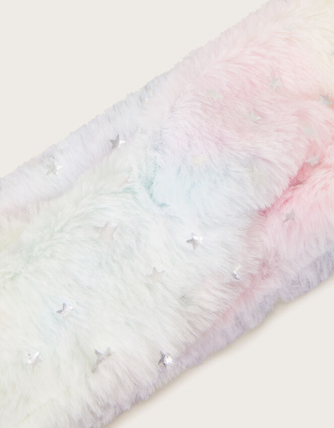 Fluffy Rainbow Headband, , large
