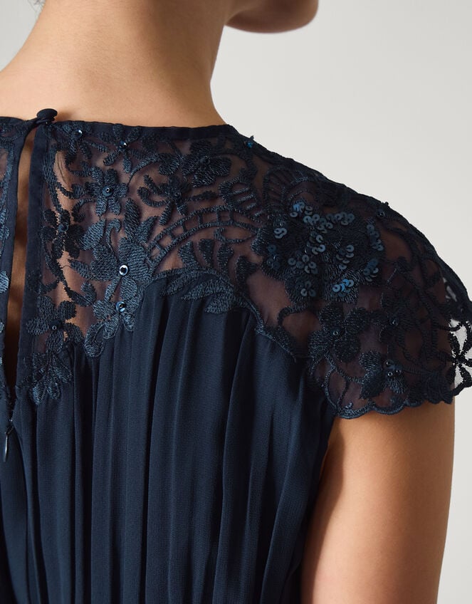 Elodie Lace Chiffon Bridesmaid Dress, Blue (NAVY), large