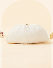Ruched Bridal Clutch Bag, , large
