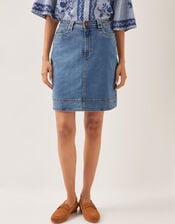 Cecelia Denim Mini Skirt, Blue (DENIM BLUE), large
