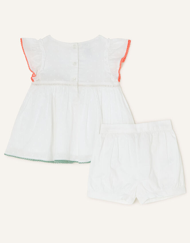 Baby Embroidered Woven Set, White (WHITE), large