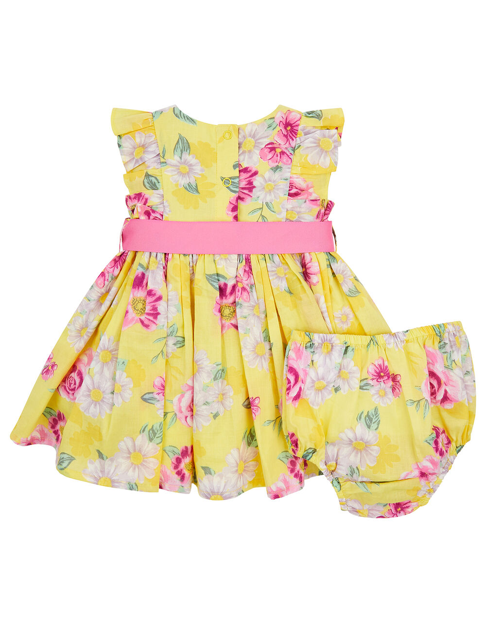 Newborn Baby Floral Dress Set Yellow Newborn Dresses Monsoon UK.