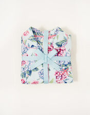 Elle Floral Pyjama Set, Blue (AQUA), large