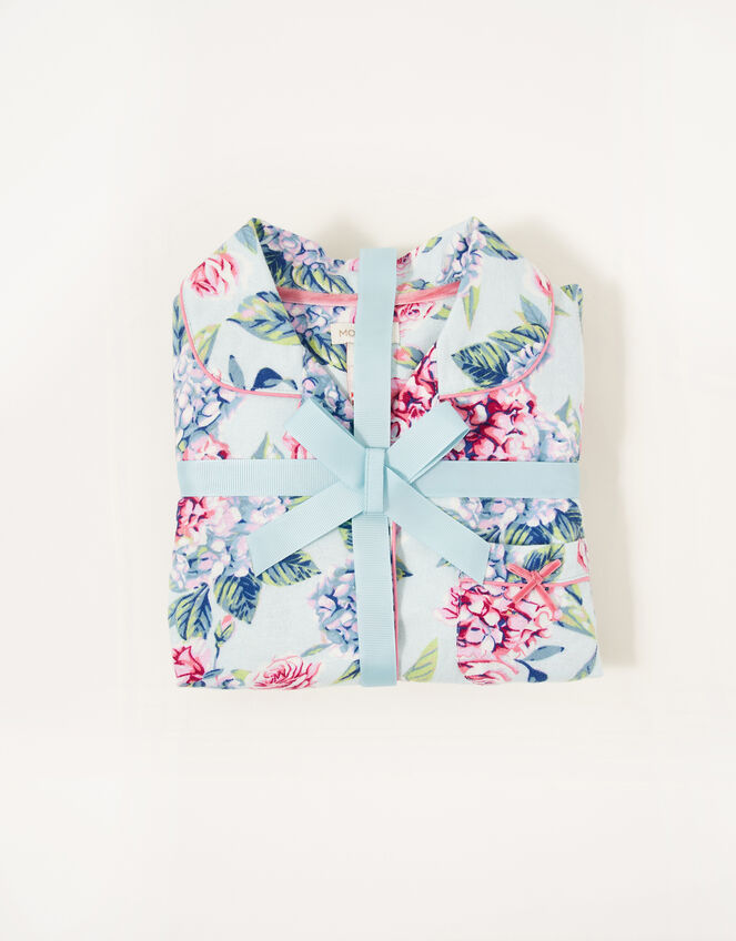 Elle Floral Pyjama Set, Blue (AQUA), large