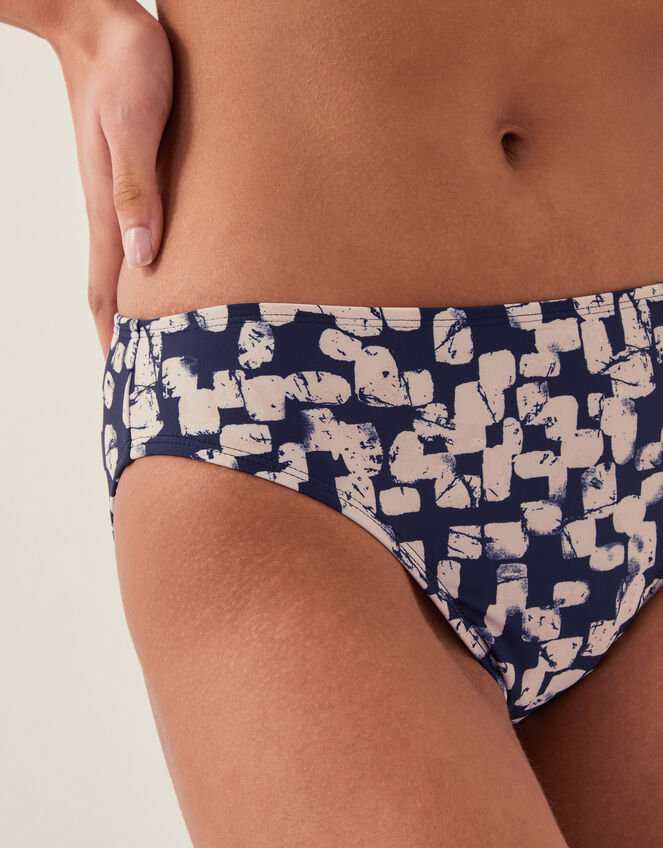 Ania Abstract Print Bikini Bottom Black