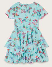 Butterfly Woven Dress, Blue (BLUE), large