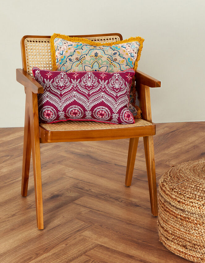 Embroidered Rectangle Cushion, , large