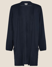 Olips Ottoman Stitch Cardigan, Blue (NAVY), large
