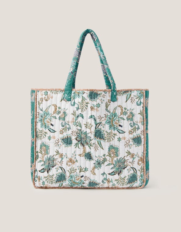 Saoirse Floral Quilted Tote Bag, , large