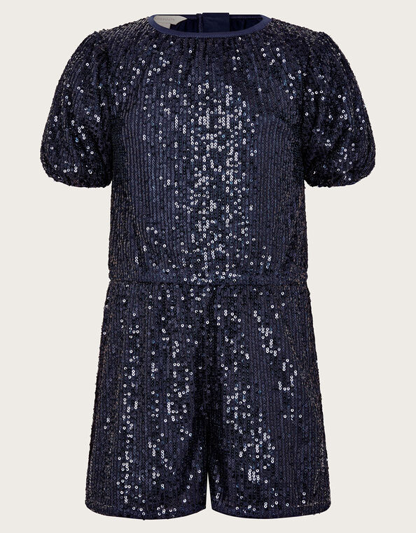 Sequin Playsuit, Blue (NAVY), large