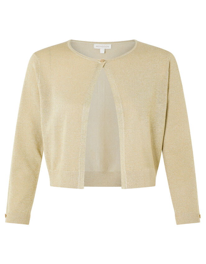 Elyse Metallic Shrug, Gold (GOLD), large