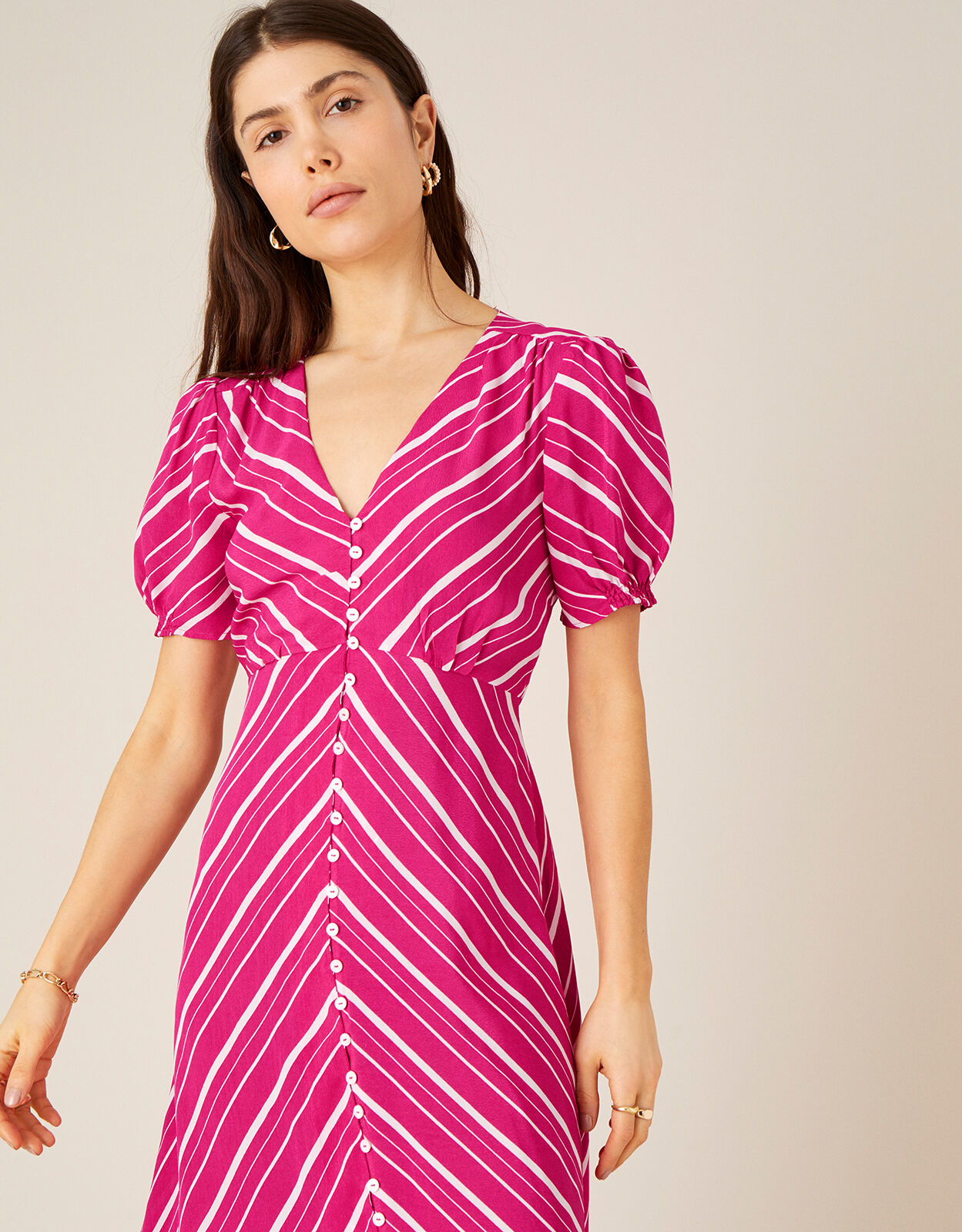 monsoon ribbon stripe dress Cinosural International School