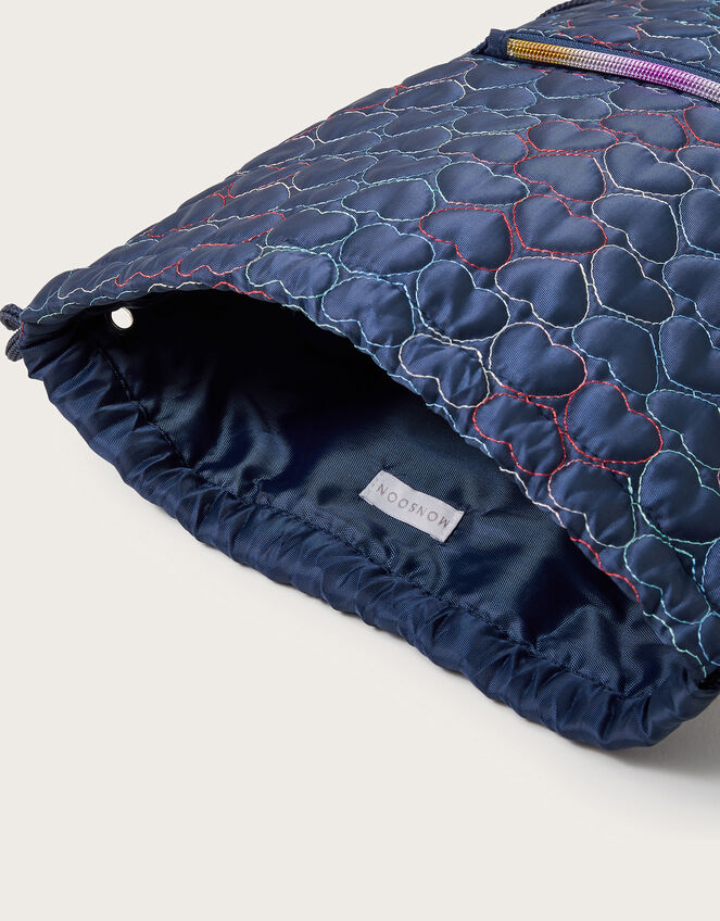 Quilted Heart Drawstring Bag, , large