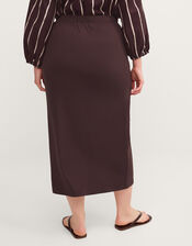 Callie Thorpe x Monsoon Jersey&nbsp;Sarong Skirt, Brown (BROWN), large