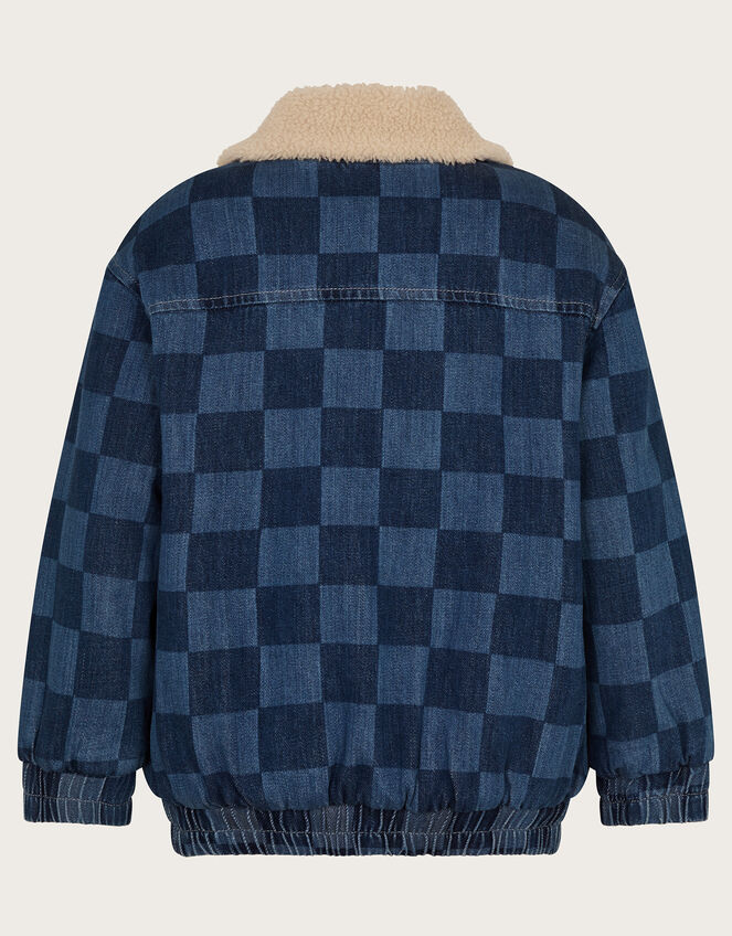 Denim Borg Jacket, Blue (BLUE), large