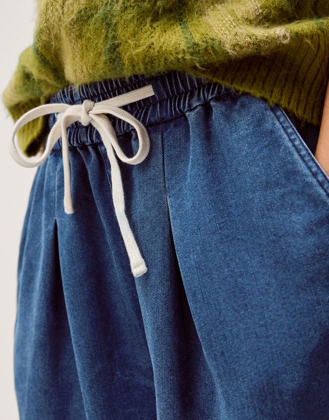 Rhea Tie Front Denim Trousers, Blue (LIGHT AUTHENTIC), large