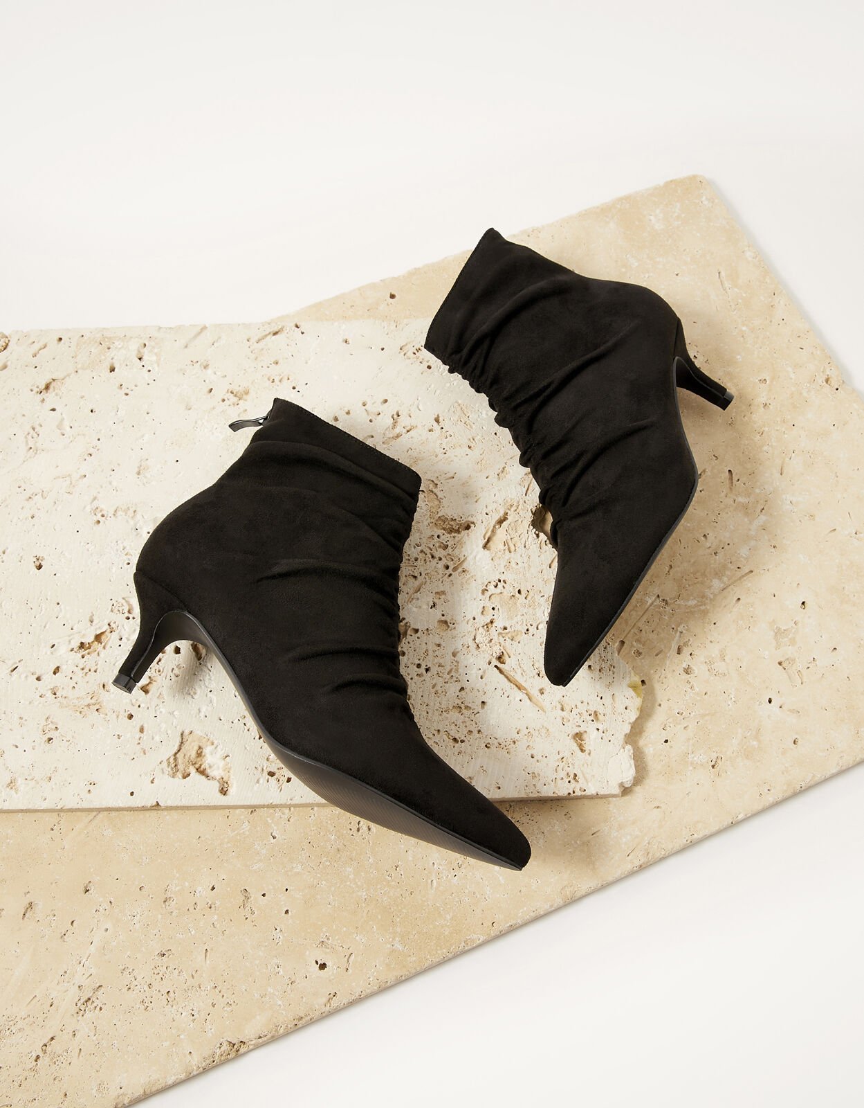 Ruched Ankle Boots Black Women s Shoes Monsoon UK