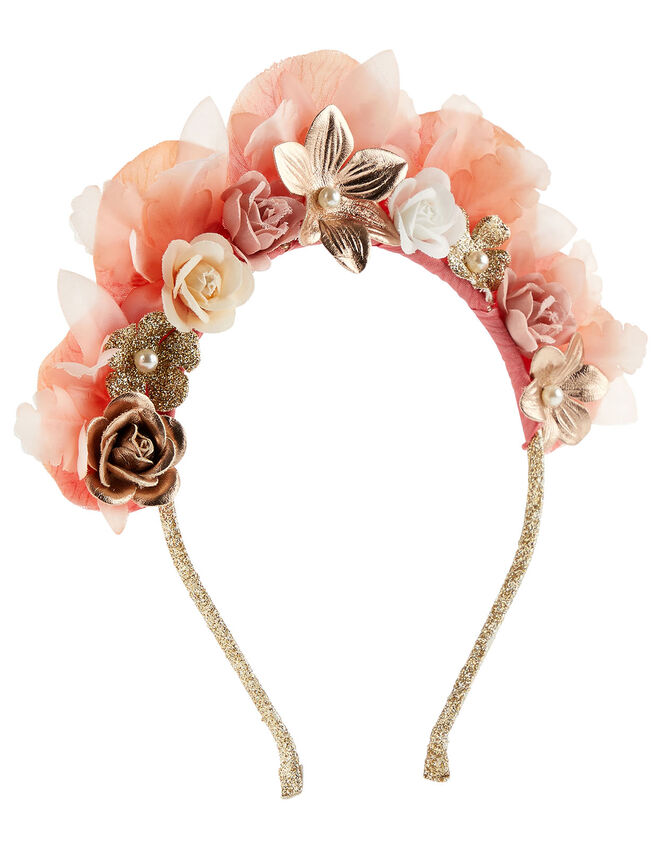 Pearly Flower Crown Tiara , , large