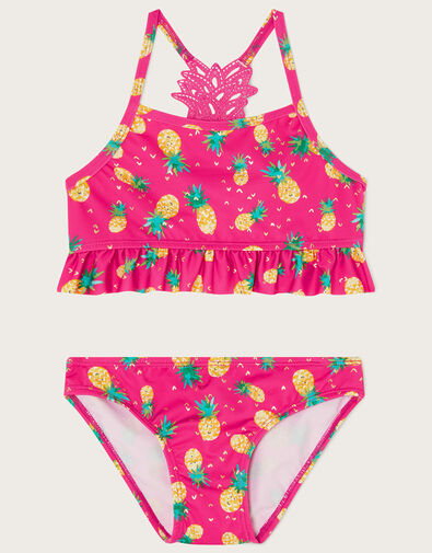 Pineapple Crochet Bikini Set, Red (RED), large