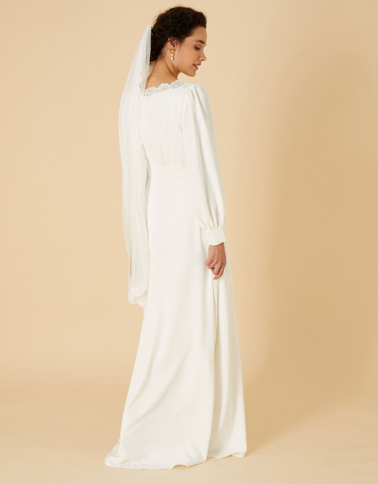 Long sleeve hotsell ivory dress