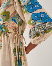 Kara Floral Maxi Dress, Ivory (IVORY), large