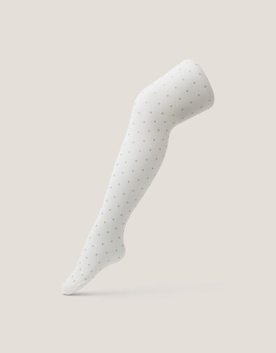 Glitter Spot Tights, Gold (GOLD), large