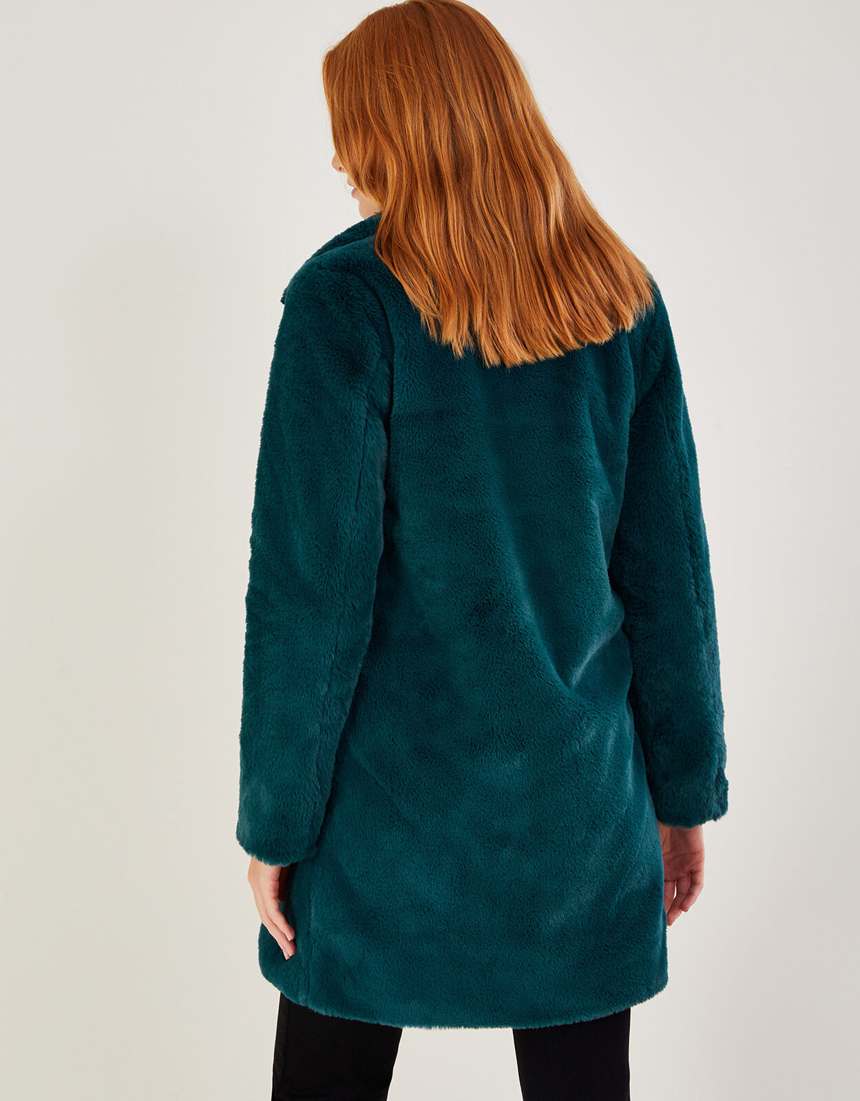 Faith Faux Fur Coat Teal