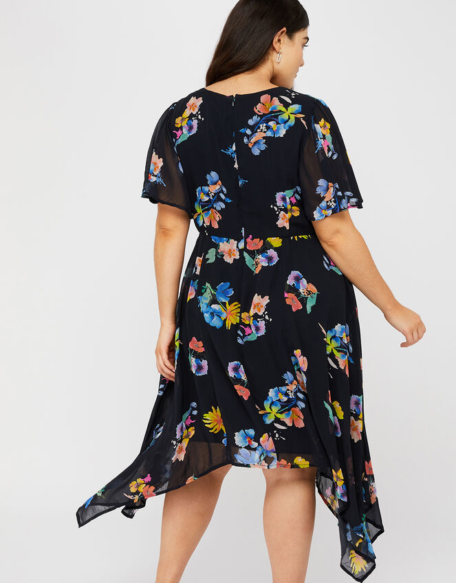 Wendy Hanky Hem Curve Dress, Blue (NAVY), large