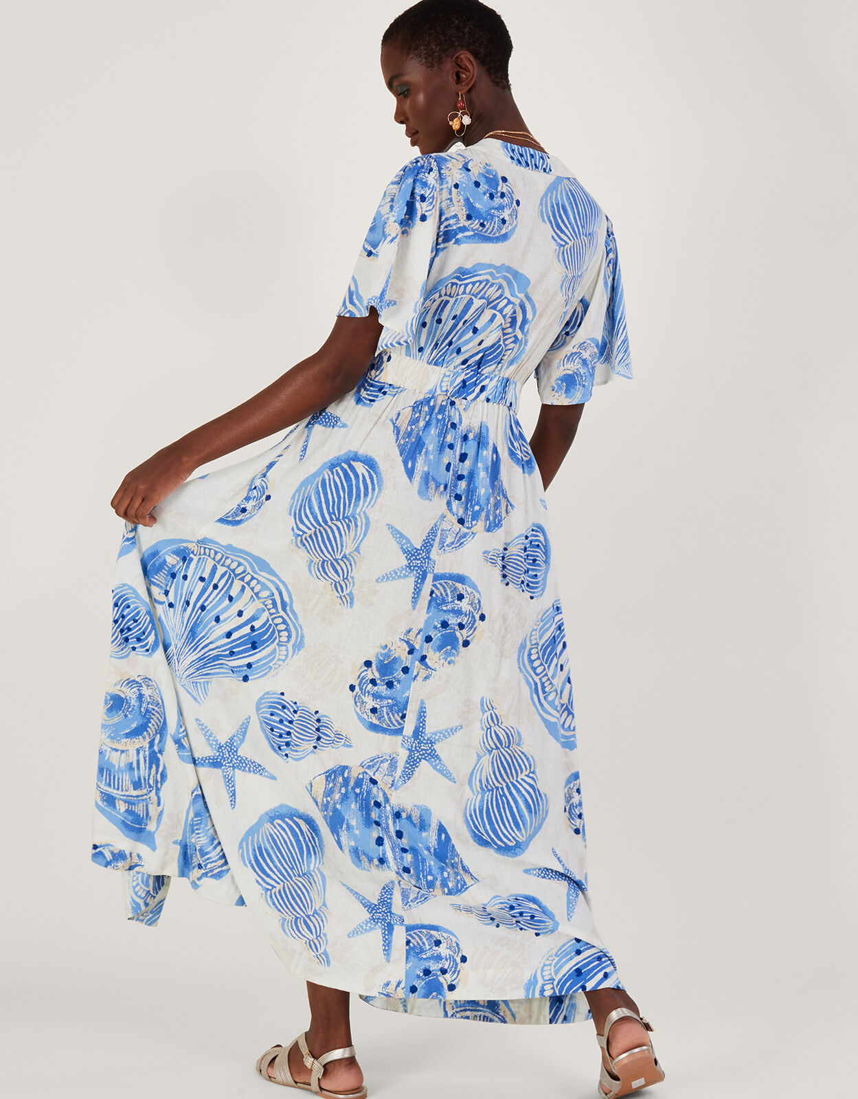 Shell print dress top
