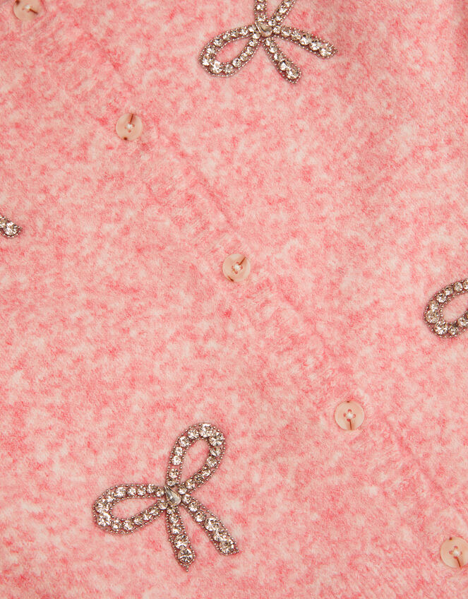 Bow Embellished Cardigan, Pink (PINK), large