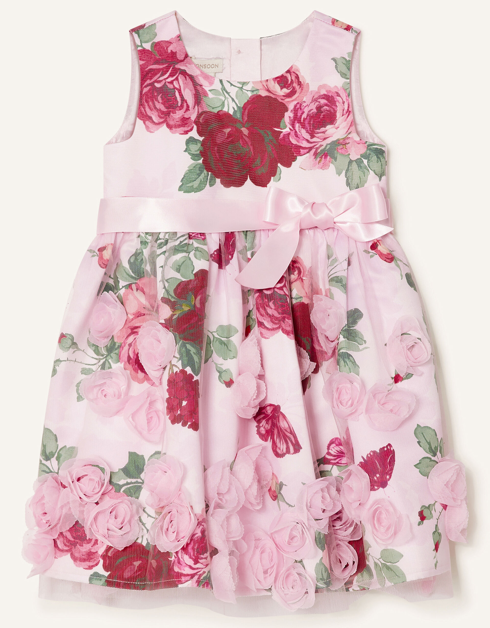 Bebe Rose Dress in Rose Print (Size 3M-5Y) main image 1