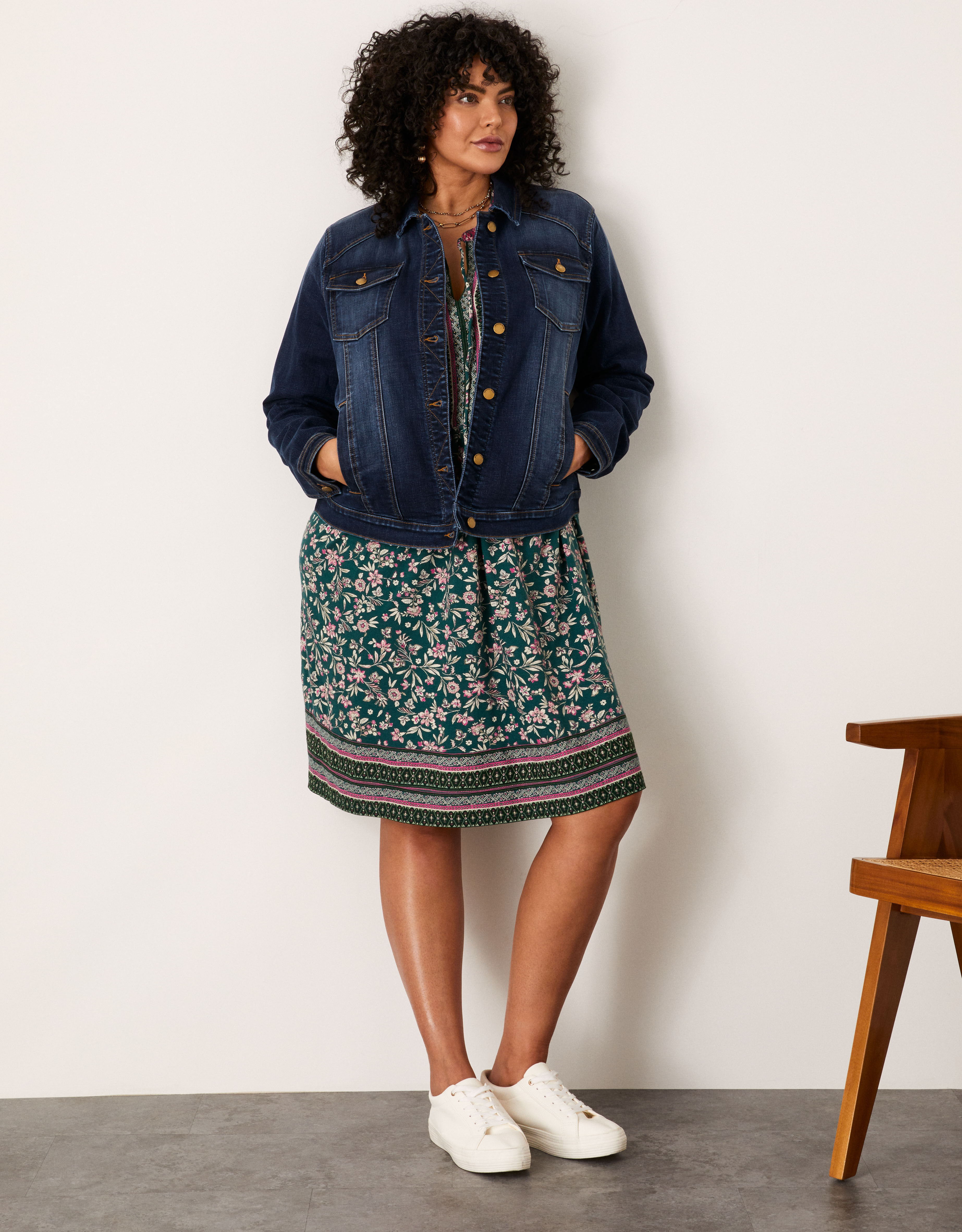Dark Wash Denim Jacket in Sustainable 
