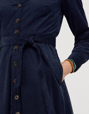 Coralie Cord Midi Dress, Blue (NAVY), large