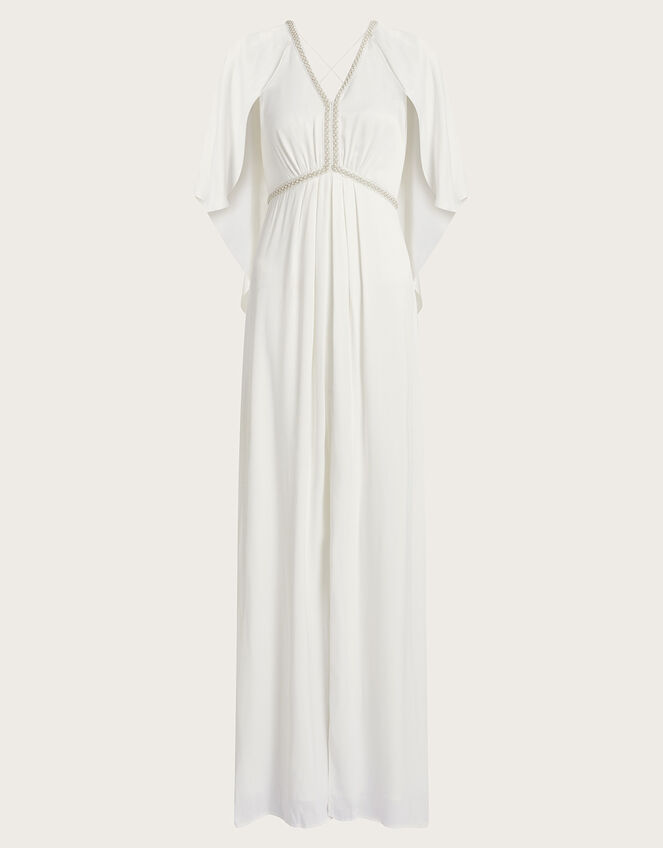 Sophie Satin Bridal Maxi Dress, Ivory (IVORY), large