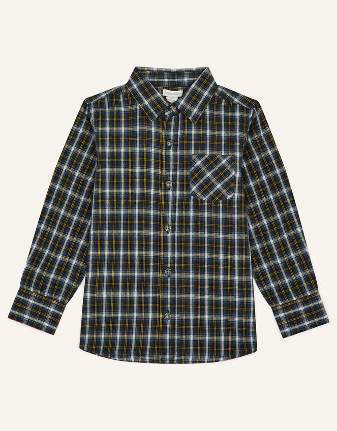 Check Overshirt, Blue (NAVY), large