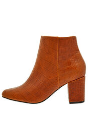 Cindy Croc Ankle Boots, Tan (TAN), large