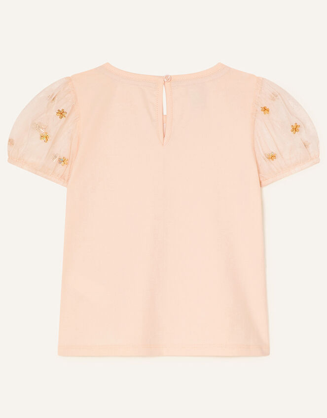 Sequin Collar T-Shirt, Nude (NUDE), large