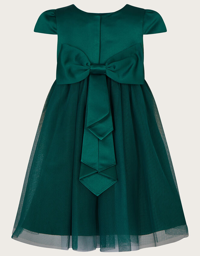 Baby Tulle Bridesmaid Dress, Green (DARK GREEN), large