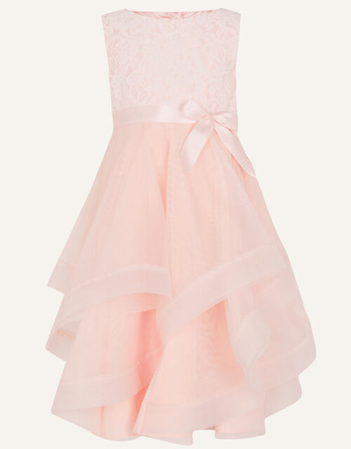 Seville Lace Ruffle Dress, Pink (PINK), large