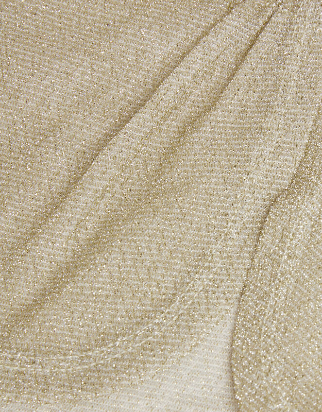 Baby Glitter Puff Sleeve Cardigan, Gold (GOLD), large