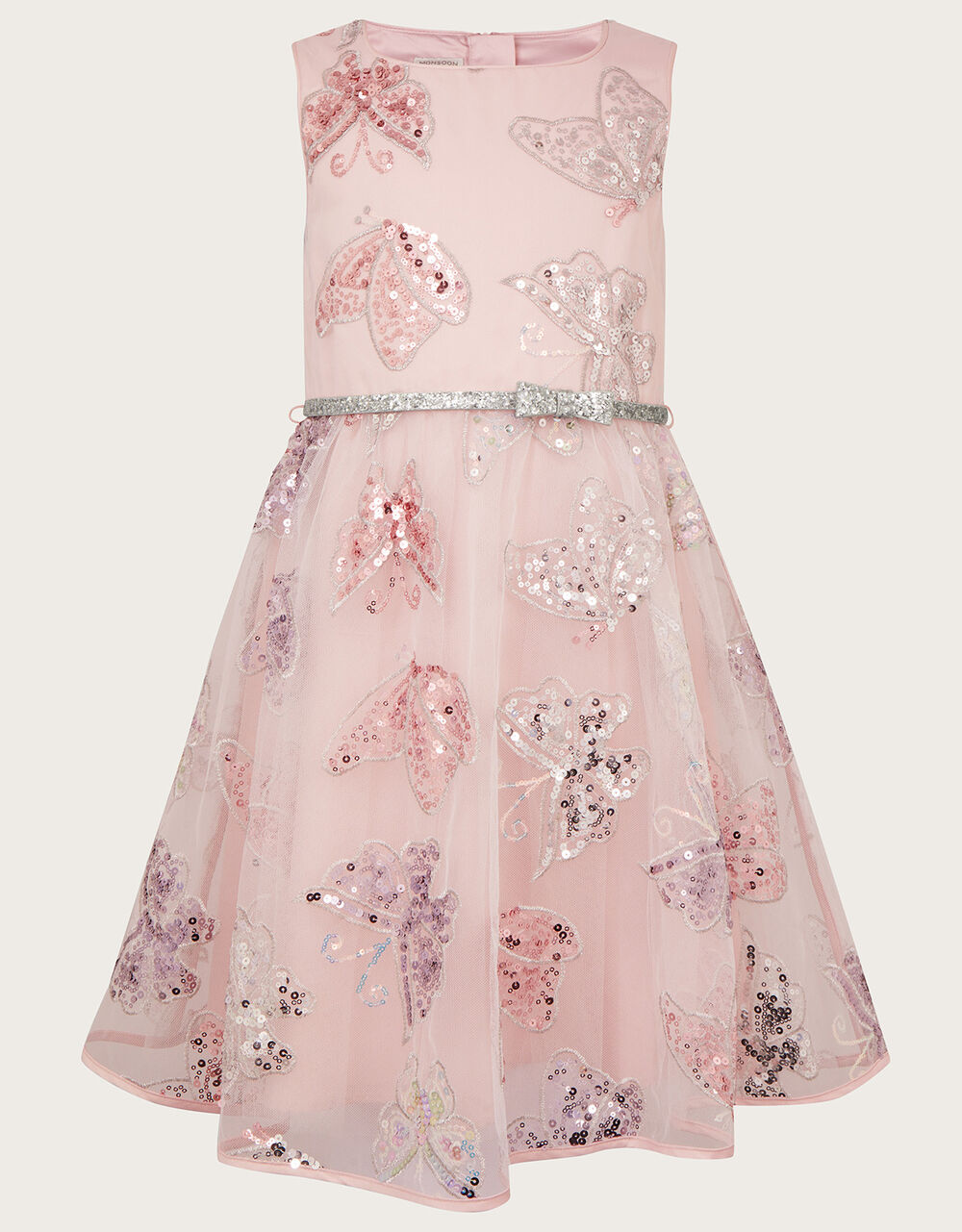 Amelia Butterfly Sequin Dress Pink