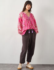 East Clementine Embroidered Floral Blouse, Pink (PINK), large