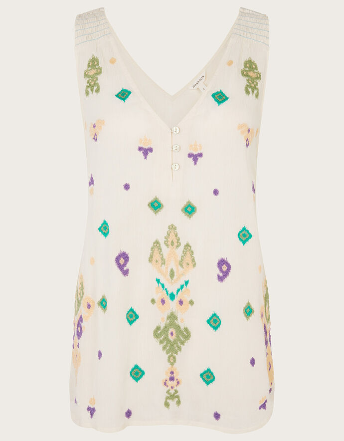 Sleeveless Vest Top in white