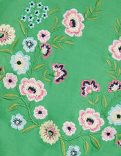 Floral Embroidered Sweatshirt, Green (GREEN), large