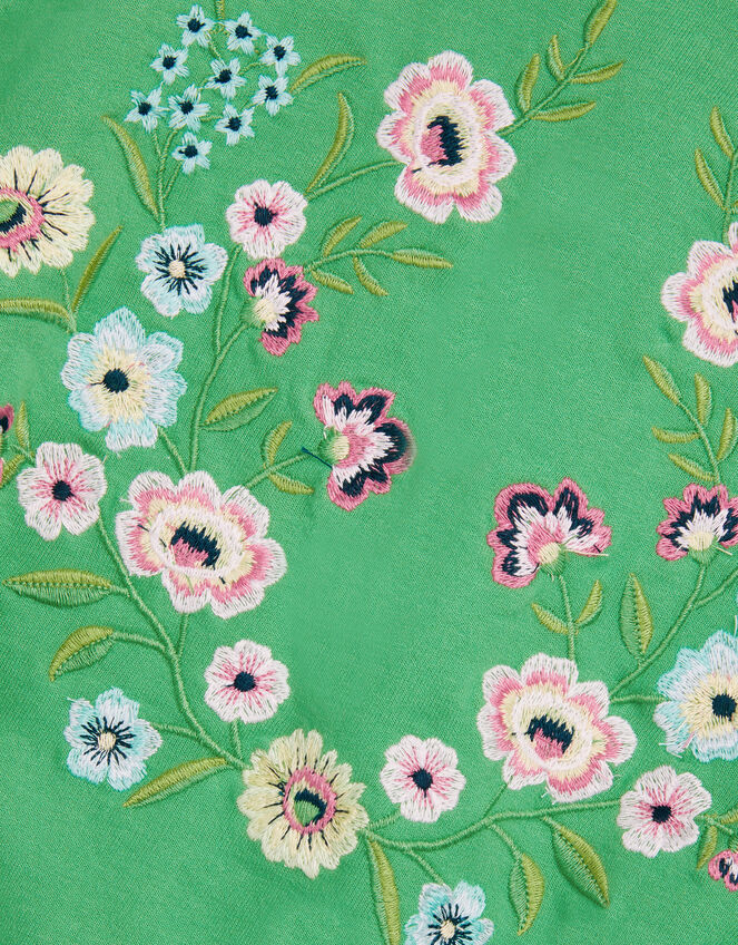 Floral Embroidered Sweatshirt, Green (GREEN), large