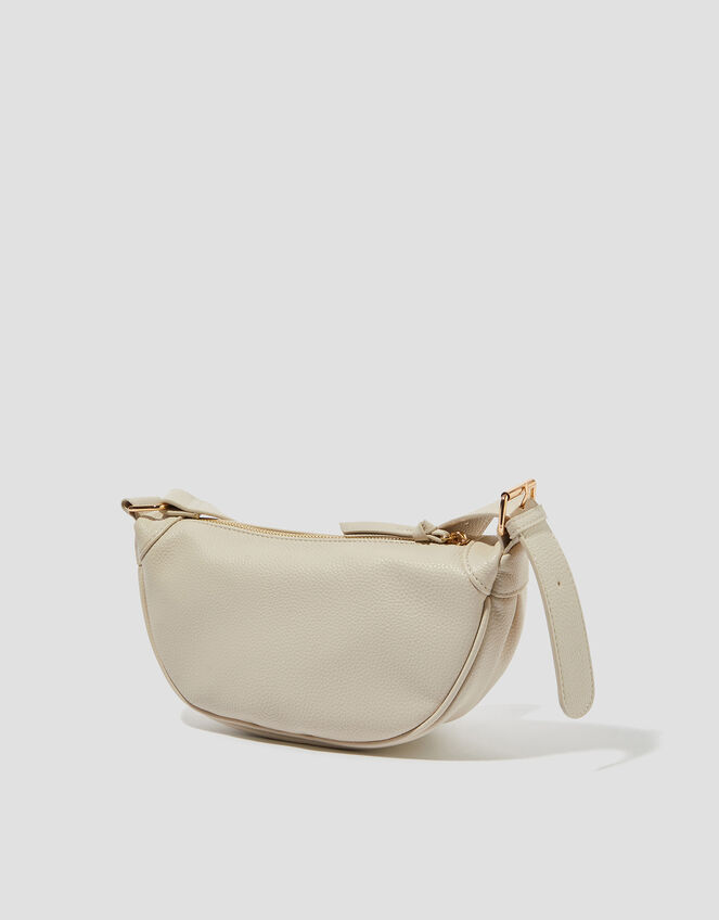 Meg Crescent Sling Bag, Cream (CREAM), large