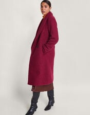 Bobbie Boucle Coat, Red (BERRY), large