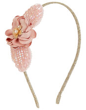 Sparkle Bead Flower Headband, , large
