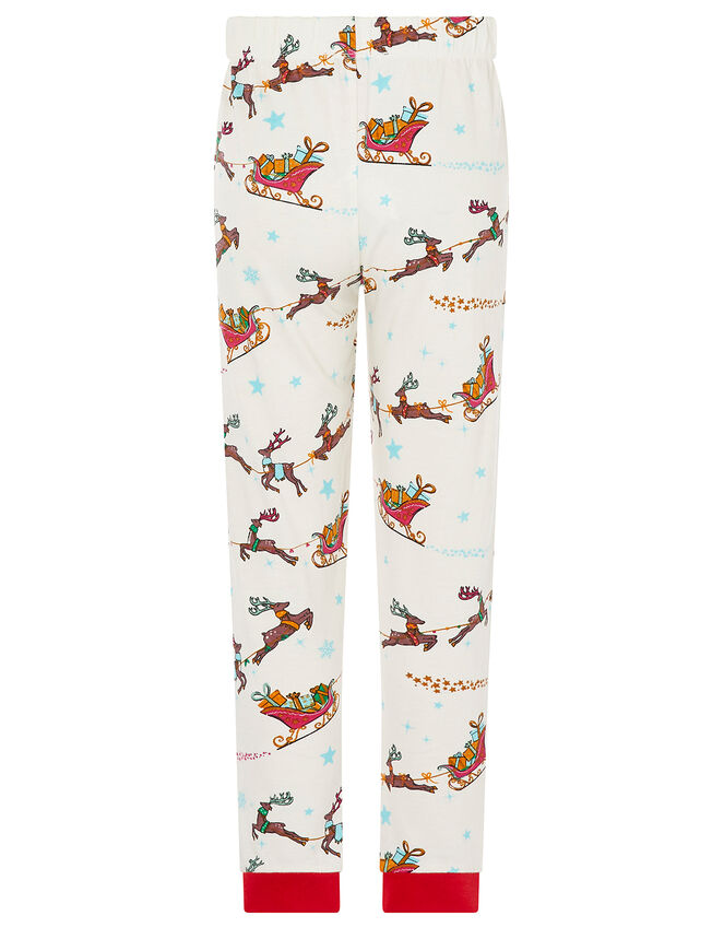 XMAS Sleigh Jersey Pyjama Set, Red (RED), large