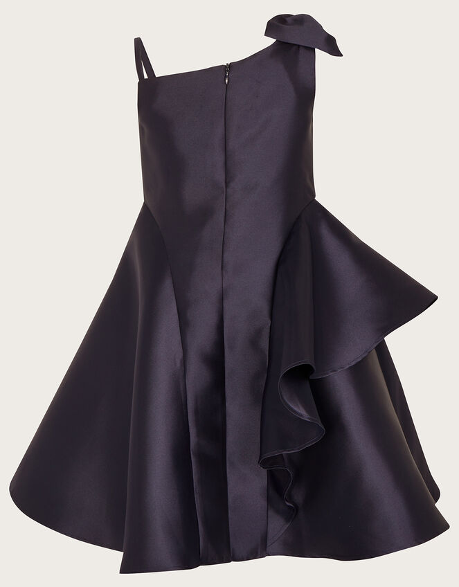 Bonnie Bow One-Shoulder Dress, Blue (NAVY), large